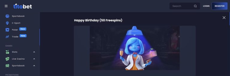 Titobet Casino bonus anniversaire