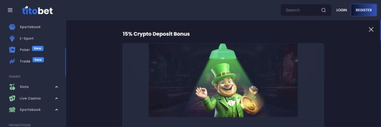 Titobet Casino bonus Crypto