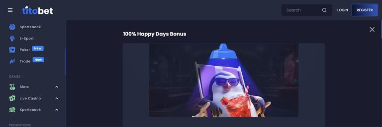 Titobet Casino bonus jours