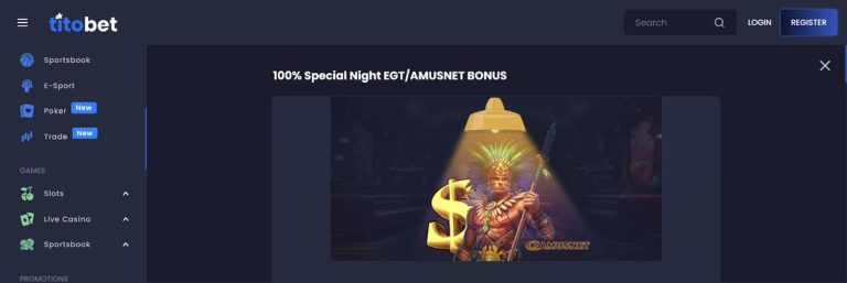 Titobet Casino bonus nuit