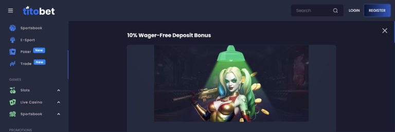 Titobet Casino bonus sans condition mise