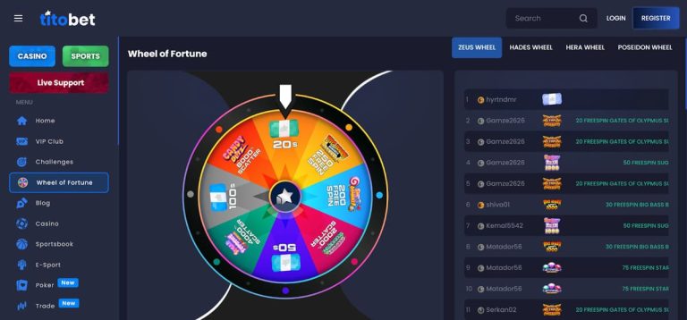 Titobet Casino roue fortune